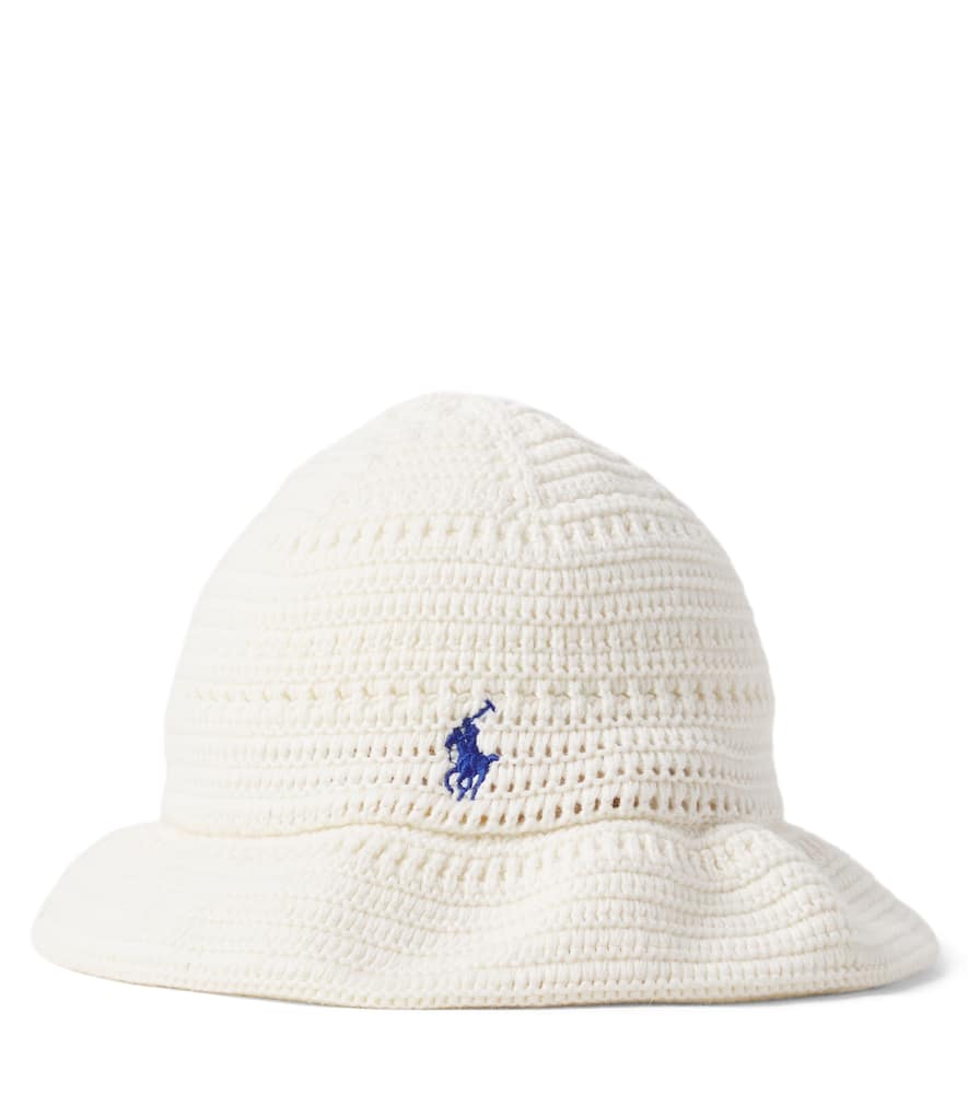 Polo Ralph Lauren Kids' Crochet Cotton Bucket Hat In White