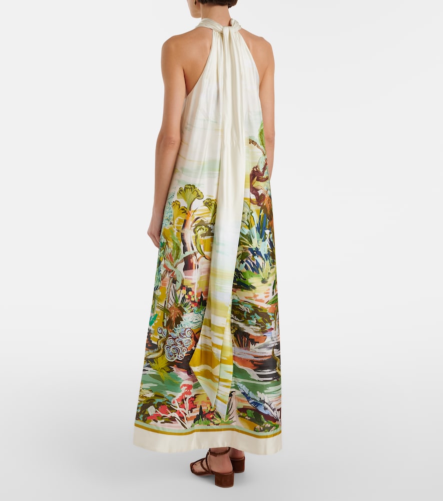  Alemais Alémais Robe Longue Jungle Boogie En Soie 