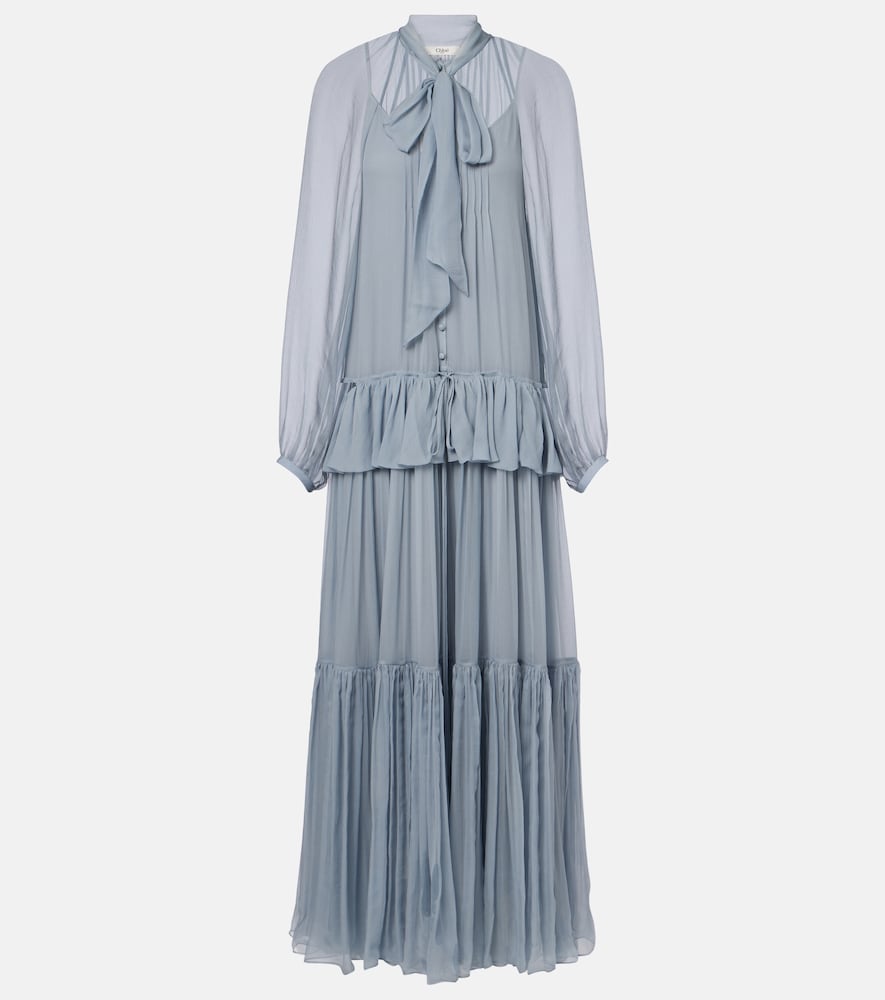 Chloe Chloé Ruffled silk muslin maxi dress | Thumbnail 7 Chloe Chloé Ruffled silk muslin maxi dress | Thumbnail 7