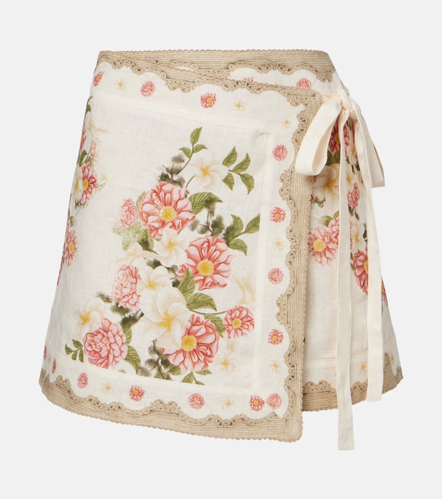 Agua by Agua Bendita Luna floral linen beach cover-up