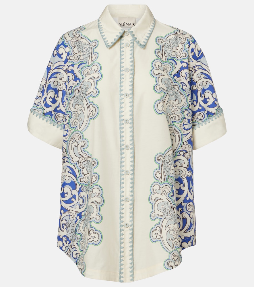 AlÃ©mais Camicia in cotone e seta con stampa paisley