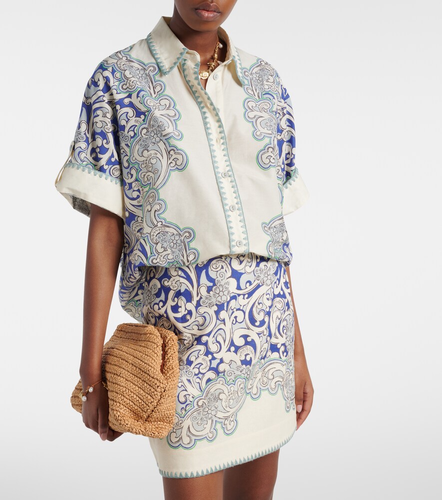 Alémais Printed cotton and silk shirt