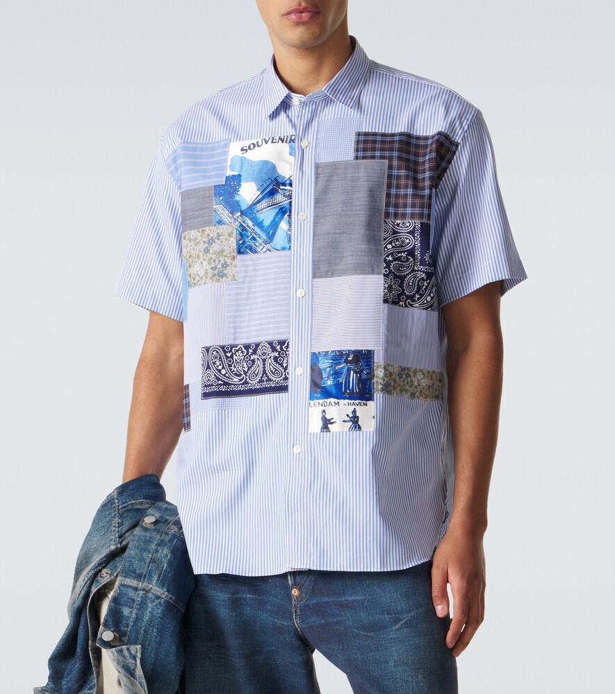  Junya Watanabe Junya Watanabe Patchwork Striped Cotton Shirt 