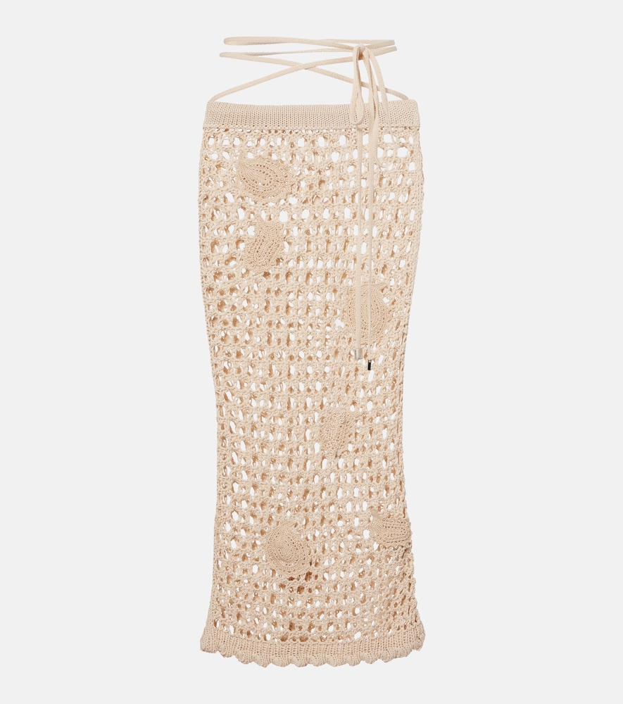 The Attico Open-knit cotton beach cover-up