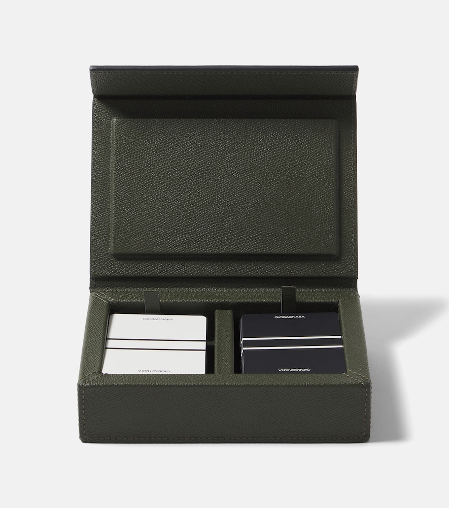 Giobagnara Parma leather playing cards holder