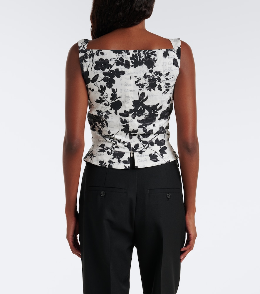 Sunday Floral Cotton Bustier Top