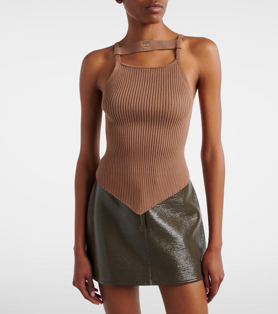 Courrèges Ribbed-knit tank top
