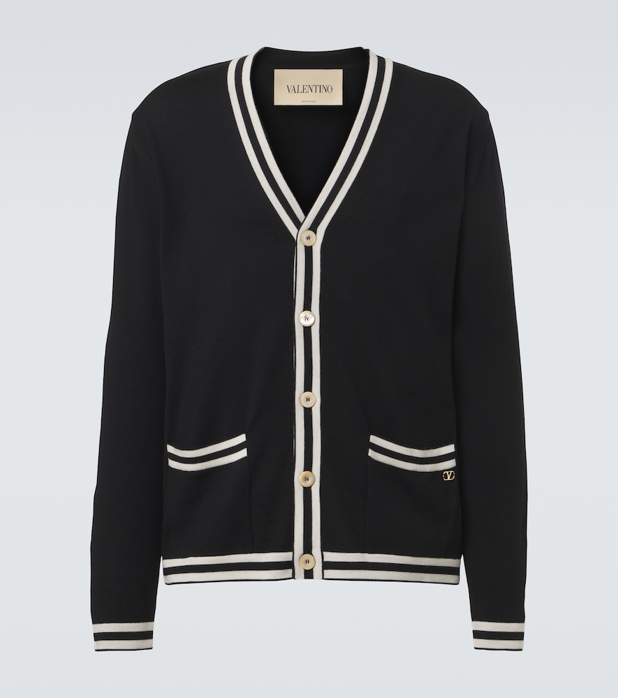 Valentino VLogo virgin wool cardigan