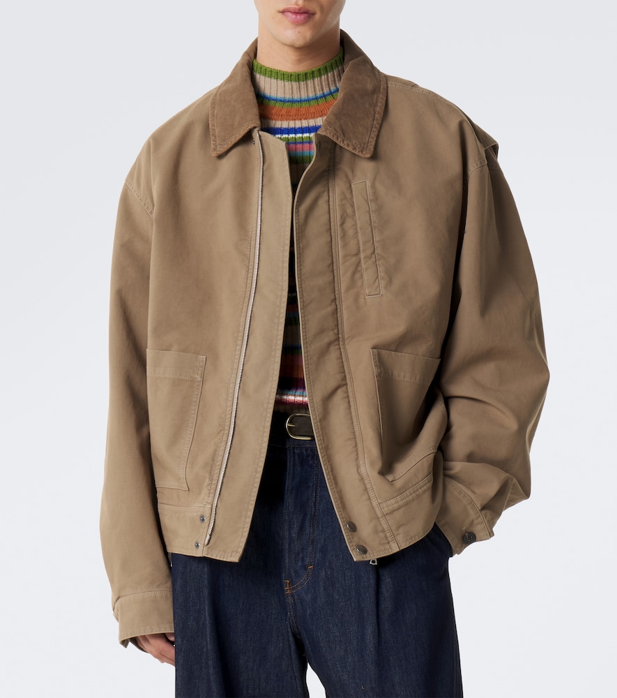 Corduroy-Trimmed Cotton Field Jacket