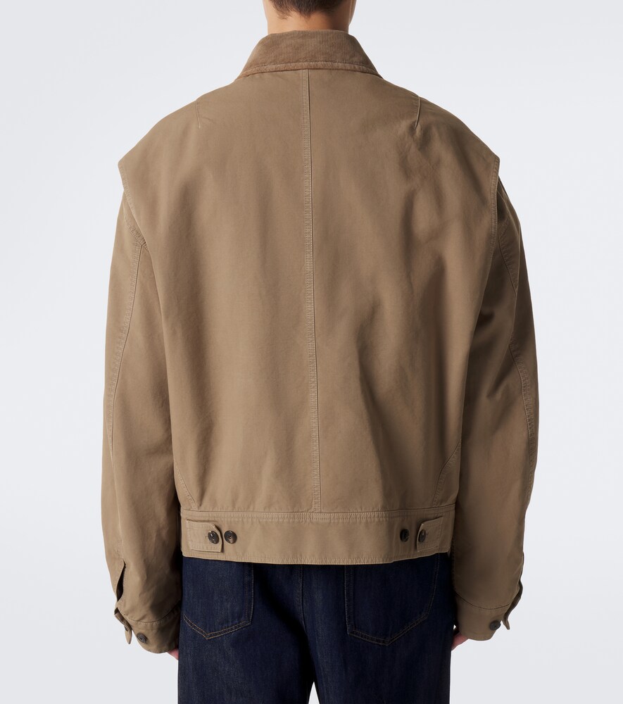 Corduroy-Trimmed Cotton Field Jacket