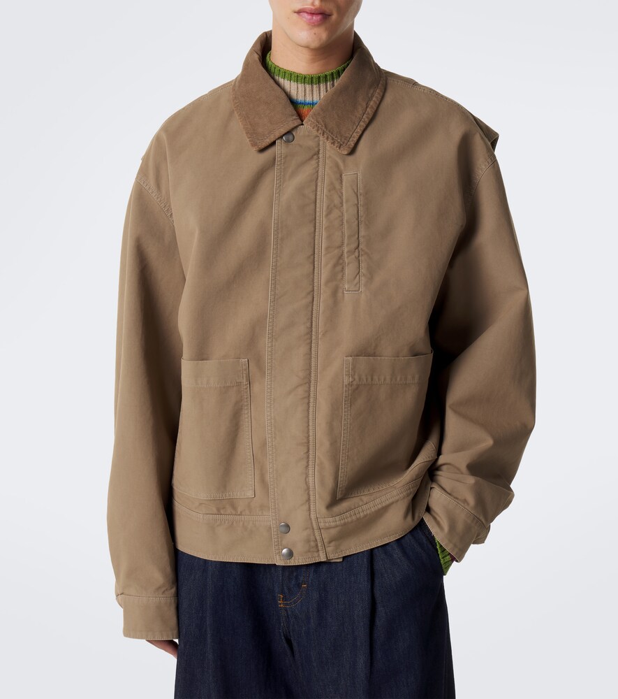 Corduroy-Trimmed Cotton Field Jacket
