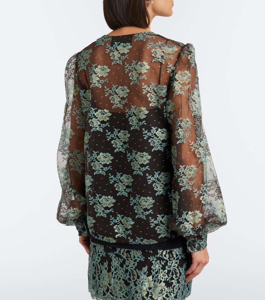 Garavani Layered Lace And Georgette Blouse