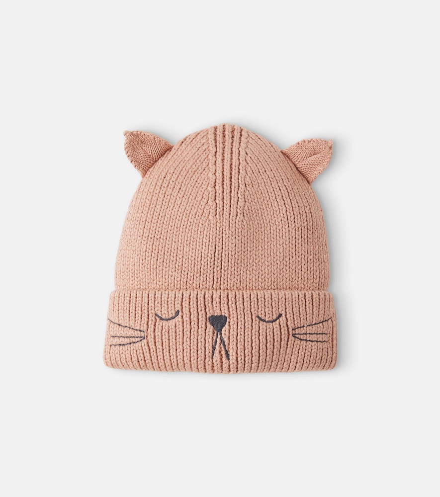Liewood Pink Baby Gina Ribbed-Knit Cotton Beanie - Mytheresa - Image 1