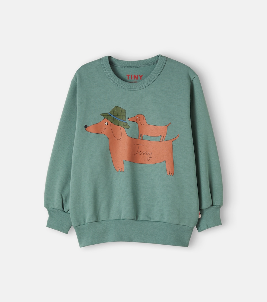 Tinycottons Kids' 印花棉质针织运动衫 In Dogs