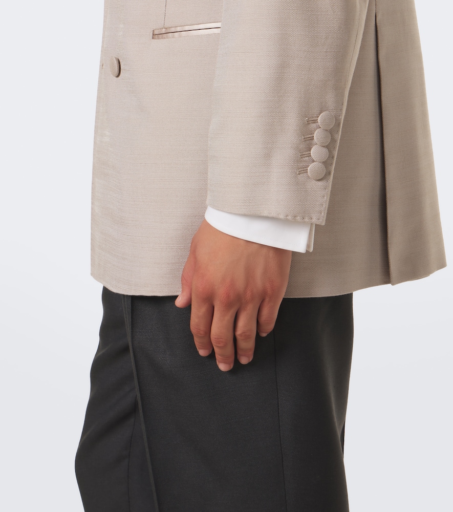 Double-Breasted Silk Tuxedo Jacket