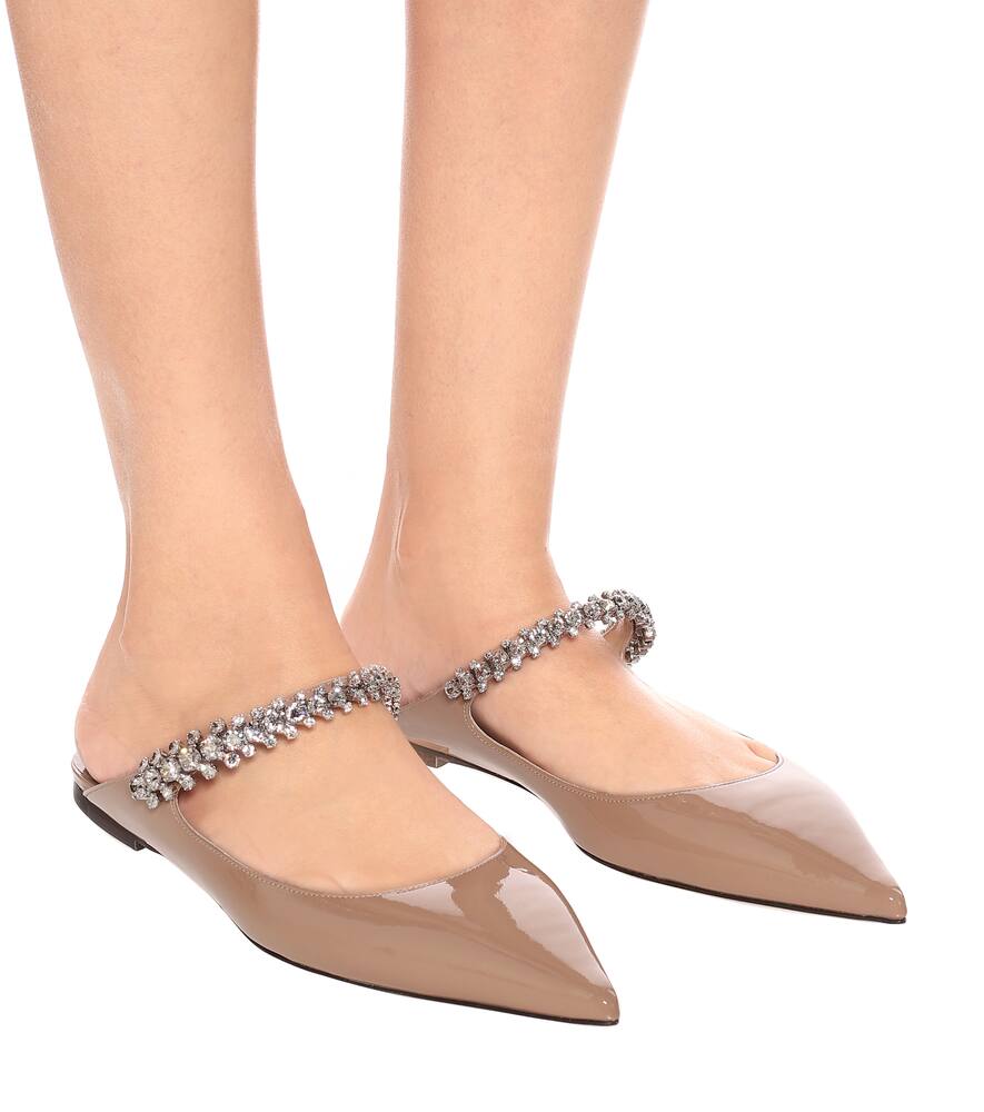 JIMMY CHOO BING PATENT LEATHER SLIPPERS,P00429972