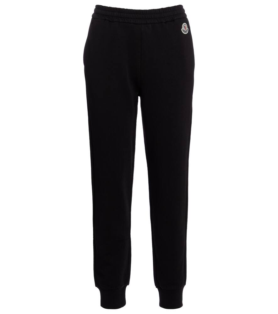 Click to view more detailed imagery on our partner's website Moncler Logo-appliqué Cotton-blend Jersey Track Pants In Black