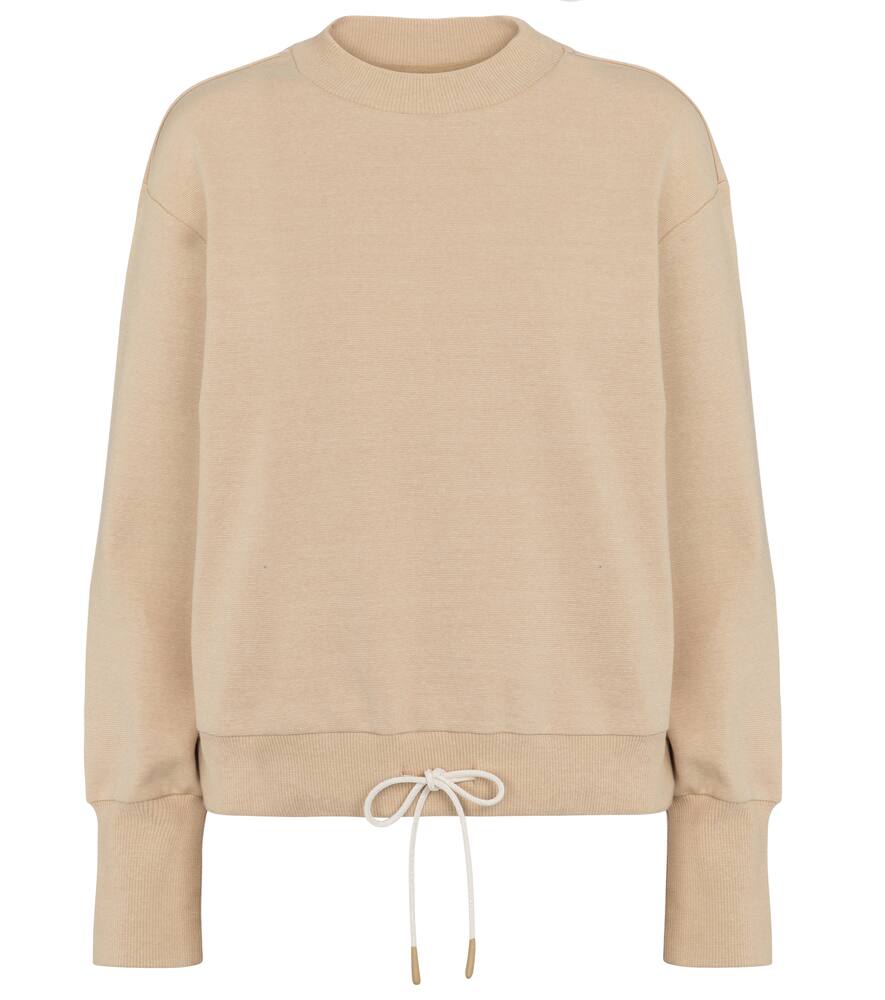 Click to view more detailed imagery on our partner's website Varley Edith Sand Stretch-cotton Sweatshirt In Beige