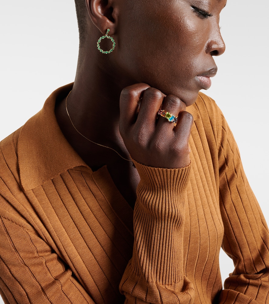  Suzanne Kalan Suzanne Kalan Ohrringe Aus 18kt Gelbgold Mit Smaragden 