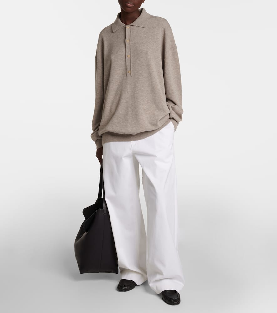 The Row Bufus Cotton-poplin Wide-leg Trousers In White