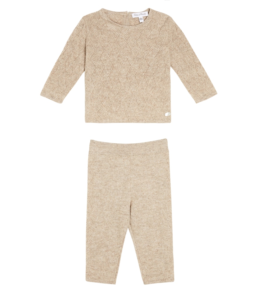 Tartine et Chocolat Baby cashmere sweater and pants set