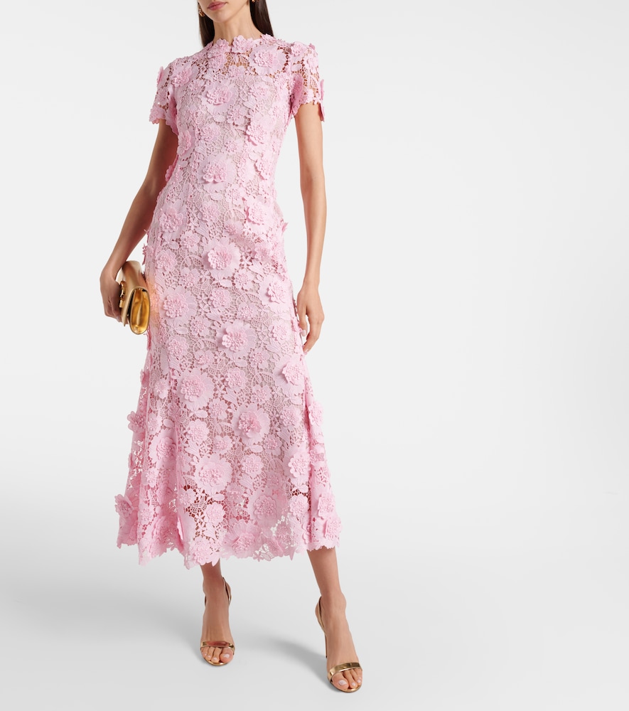  Oscar De La Renta Oscar De La Renta Midikleid Aus Spitze 