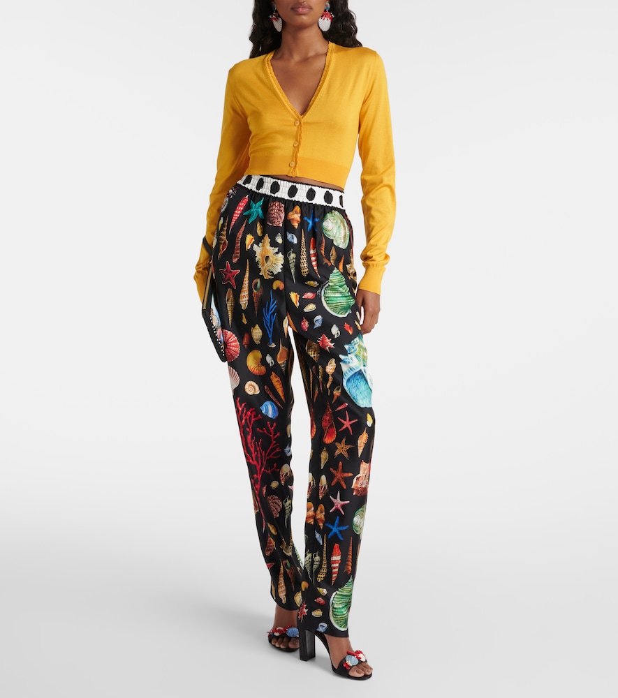 Dolce&gabbana Dolce&gabbana Cropped Silk Cardigan 