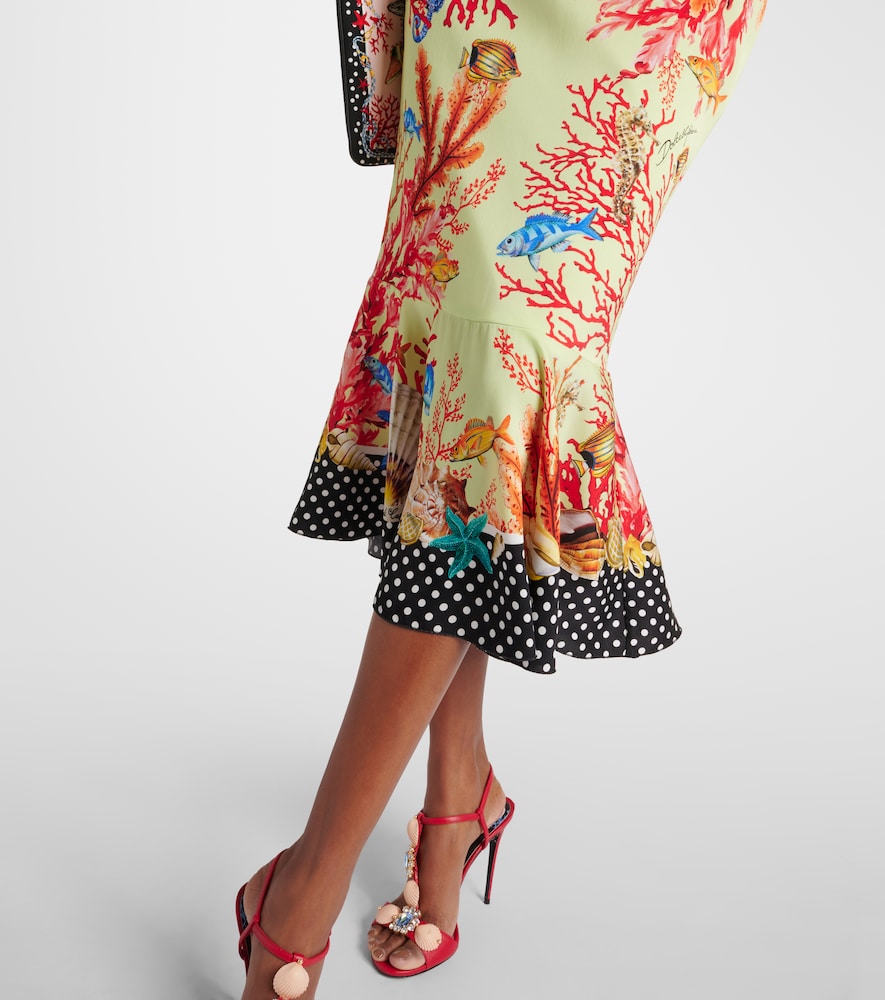 Dolce&Gabbana Capri Printed Silk-Blend Midi