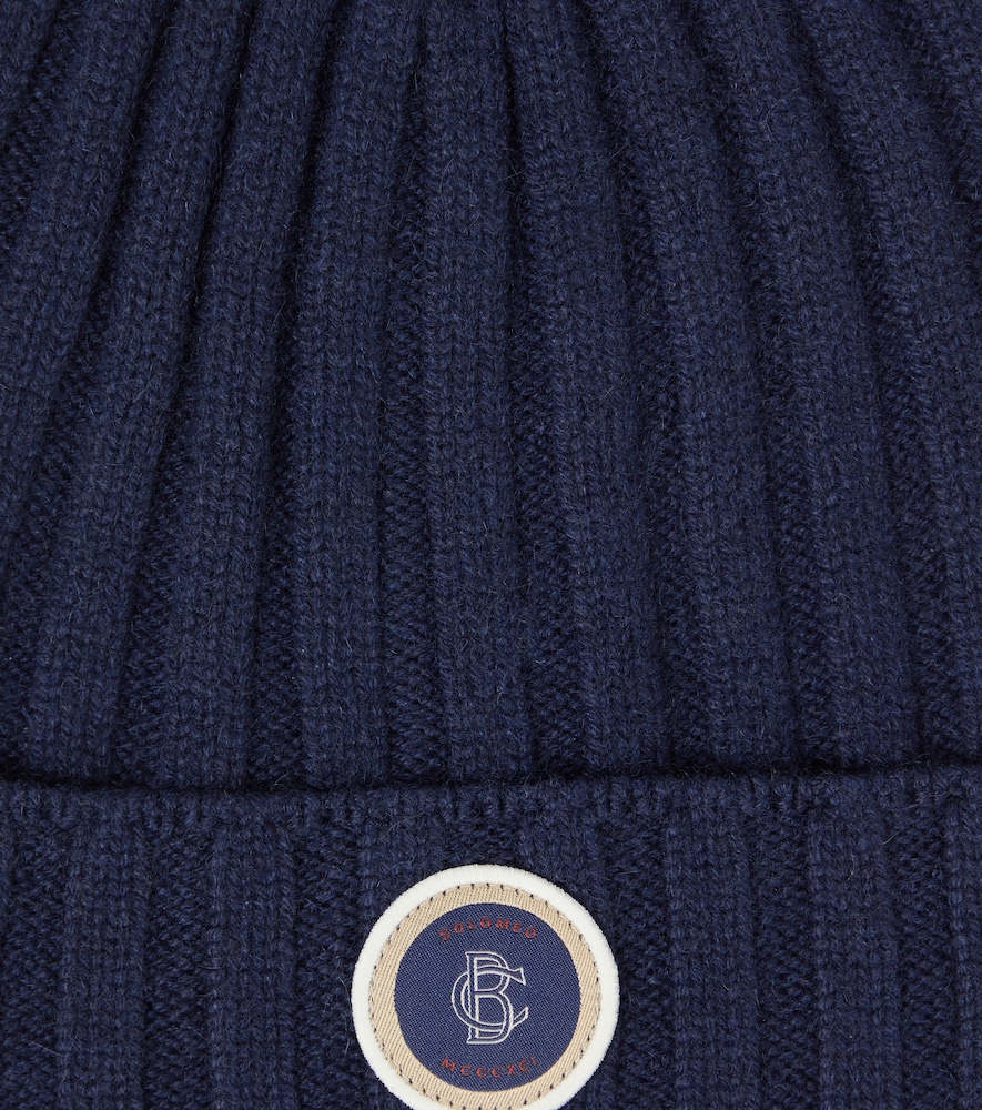  Brunello Cucinelli Kids Brunello Cucinelli Kids Ribbed-knit Cotton Beanie 