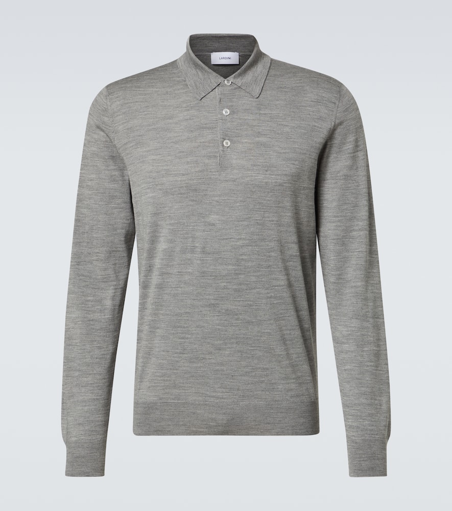 LARDINI KNITTED WOOL, SILK, AND CASHMERE POLO SHIRT