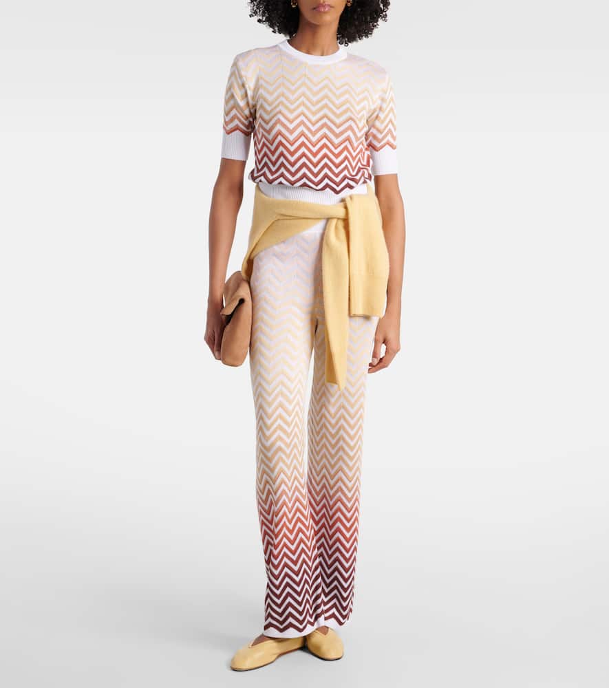 Missoni Zigzag Knitted Top In Multicolor