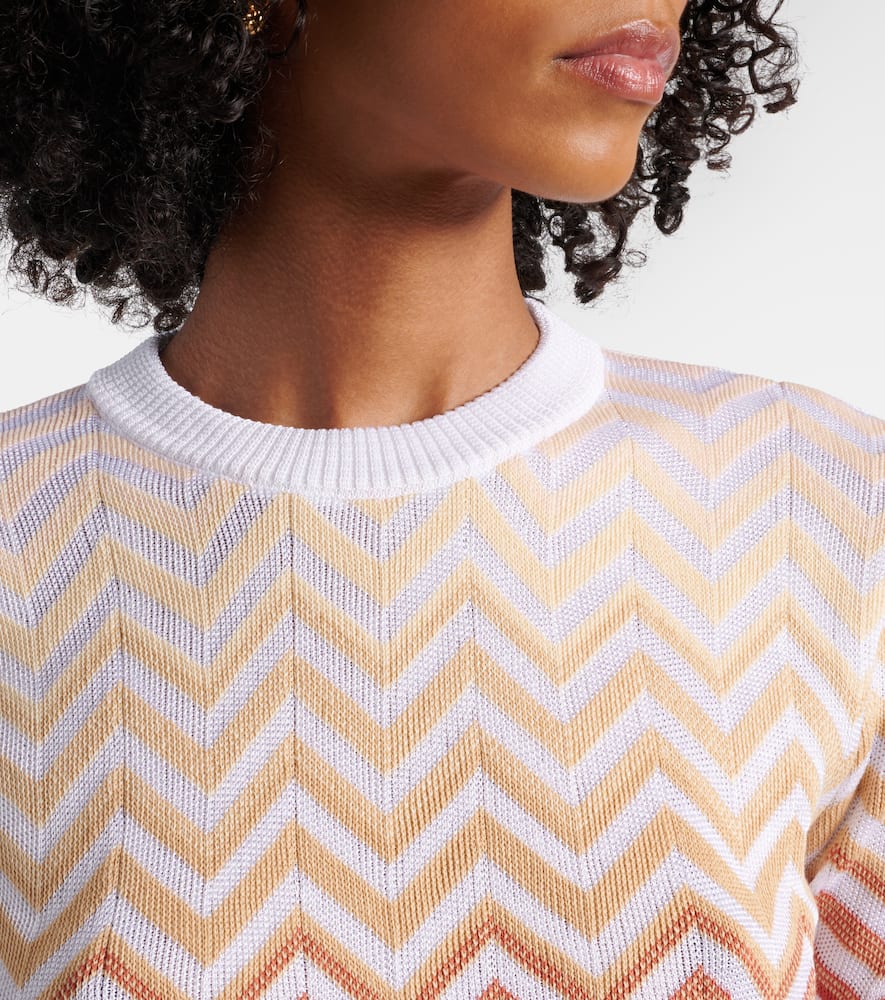 Missoni Zigzag Knitted Top In Multicolor