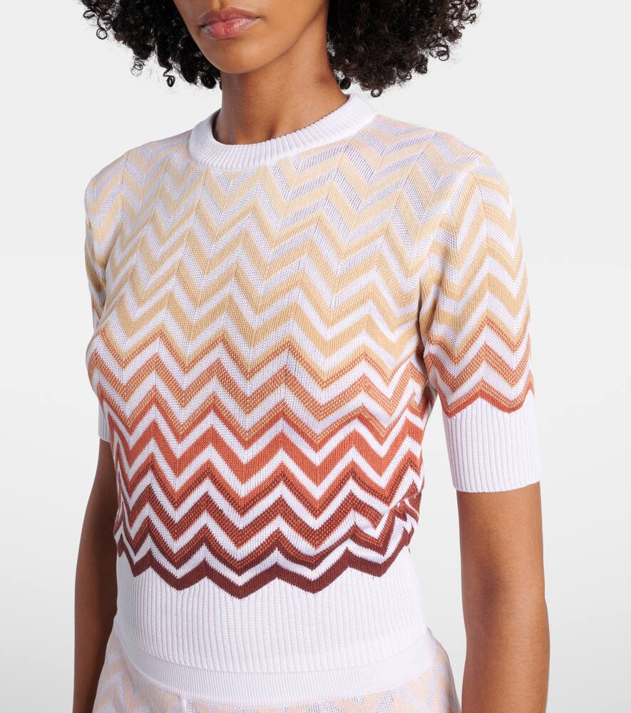 Missoni Zigzag Knitted Top In Multicolor