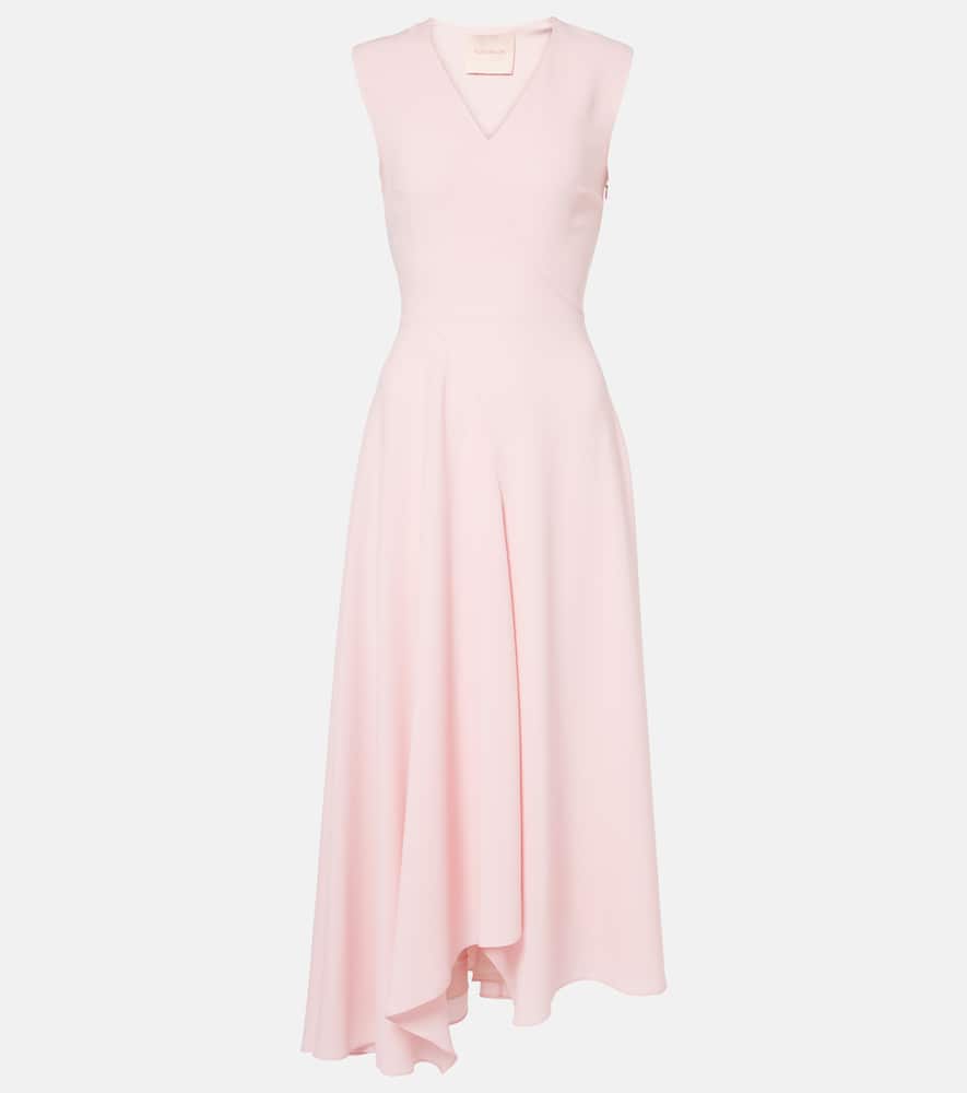 Miral asymmetric satin midi dress