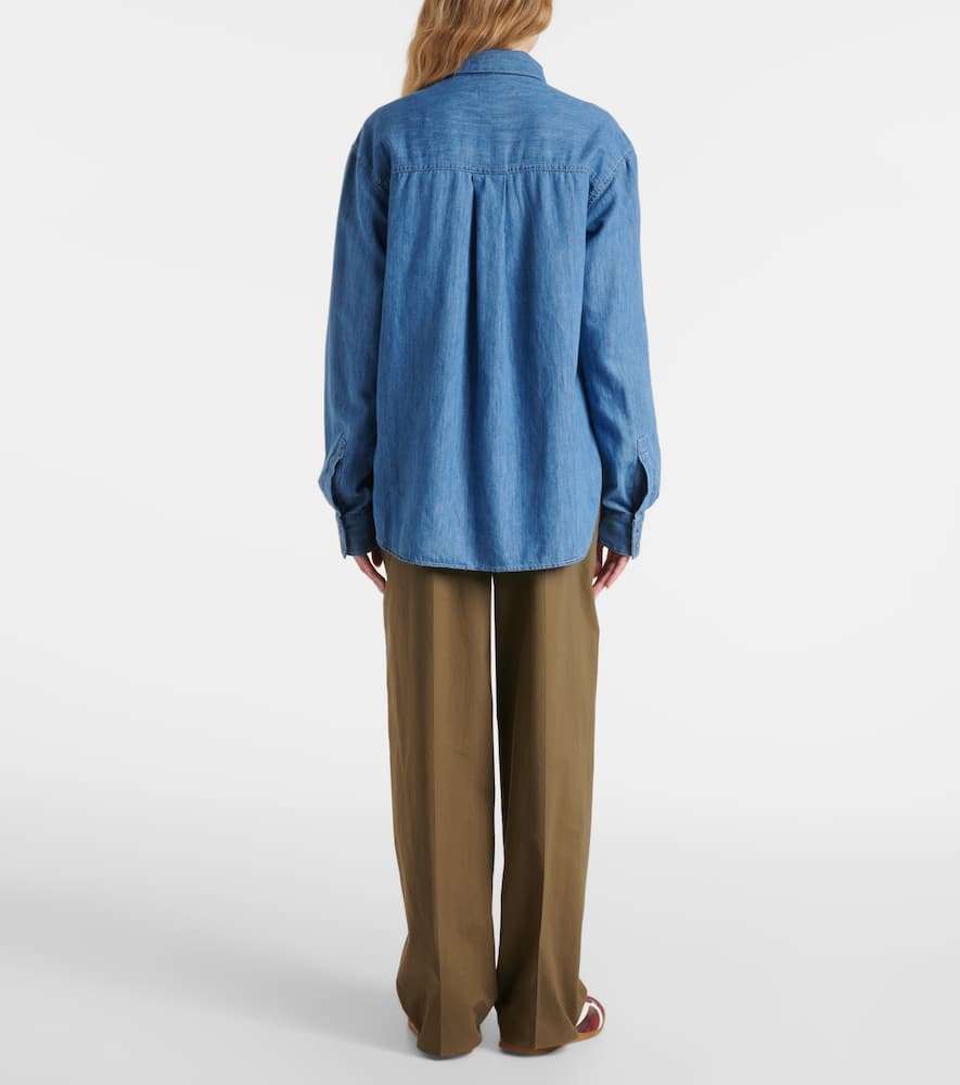 7 For All Mankind Easy Denim Shirt In Blue