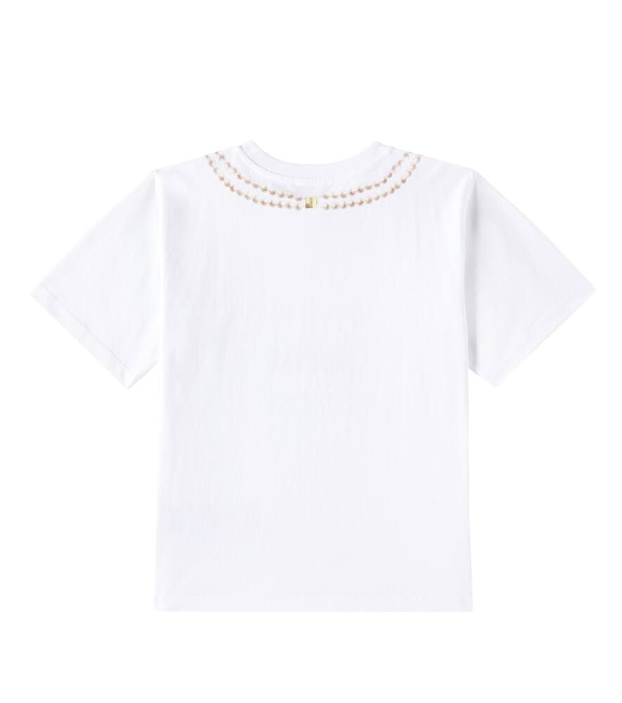 Moschino Printed Cotton Jersey T-shirt In White