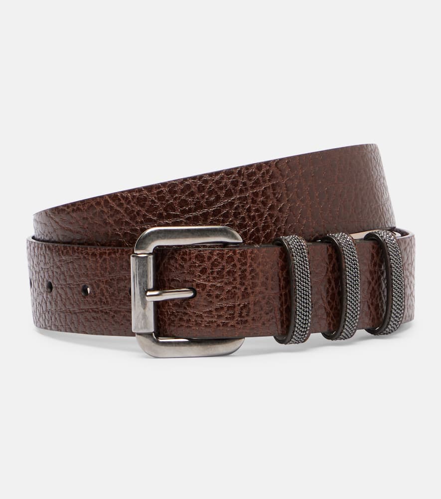 Monili leather belt