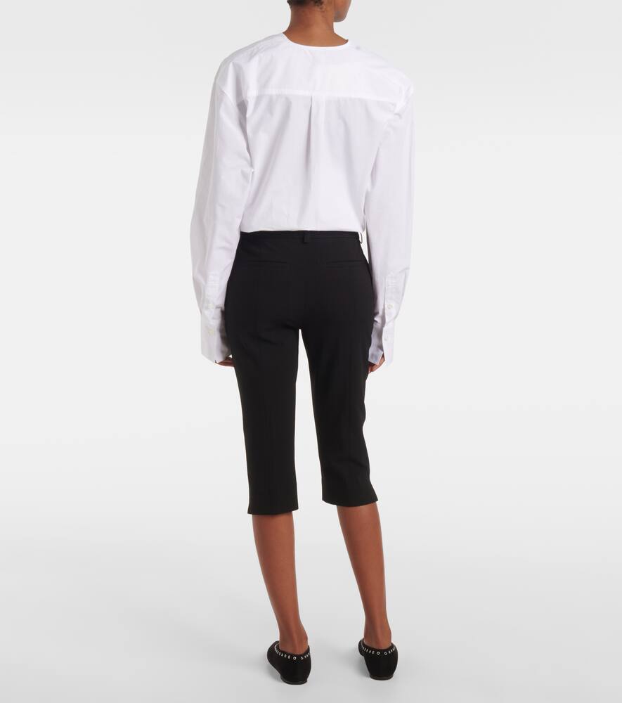 Totême Virgin Wool-blend Capri Trousers In Black