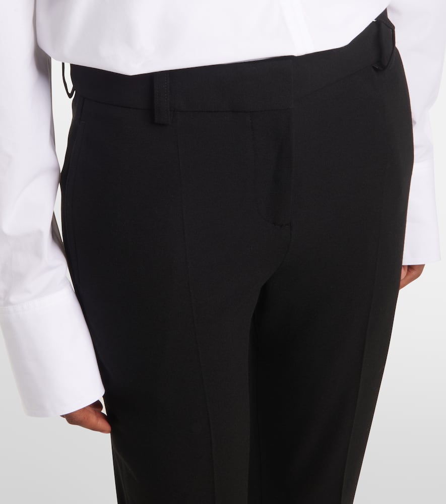 Totême Virgin Wool-blend Capri Trousers In Black