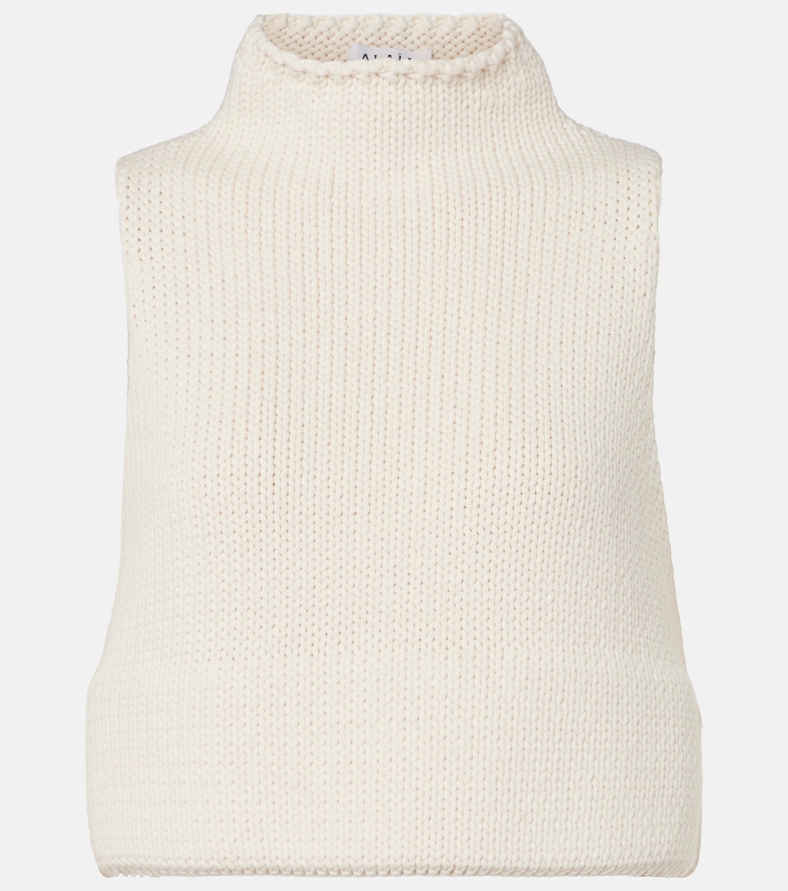 Alaia Alaïa Cropped cotton-blend top