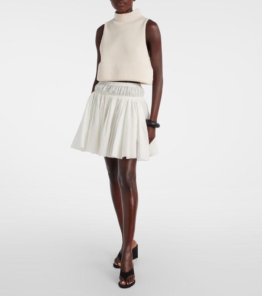  Alaia Alaia Cropped Cotton-blend Top 