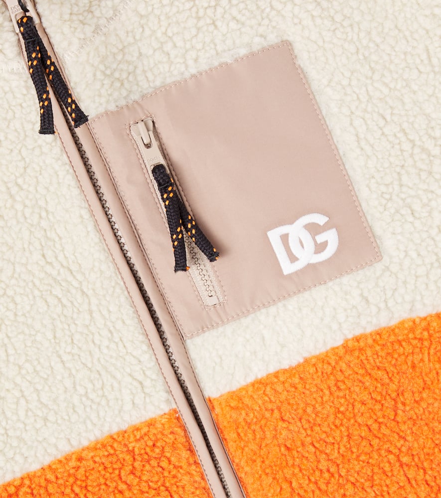 Dolce & Gabbana Colour-block Fleece Jacket In Multi