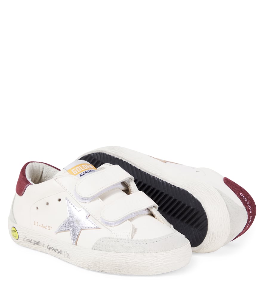 Golden Goose Old School Leather Sneakers In White