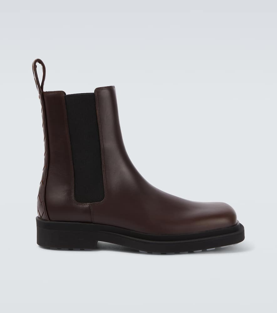 Bottega Veneta Ben Leather Chelsea Boots In Brown