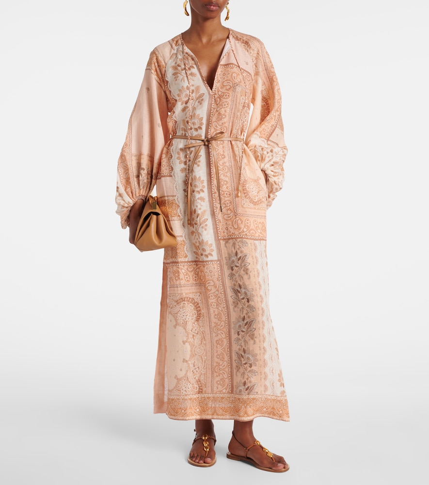 Zimmermann Lucky printed linen midi dress