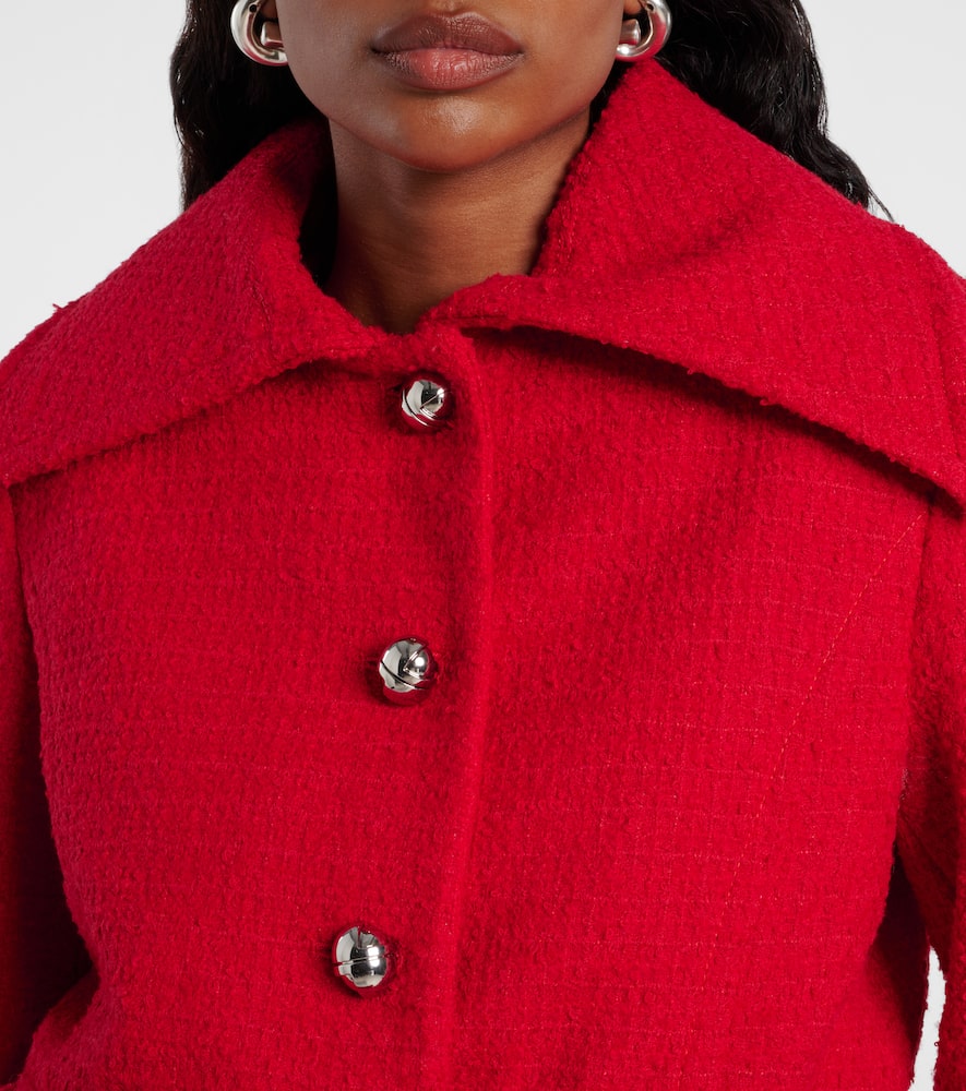 Patou Cropped Single-breasted Casual Jacket In Red