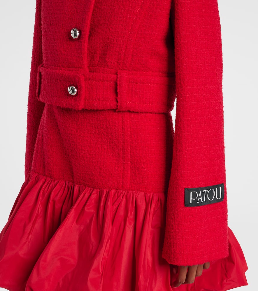 Patou Cropped Single-breasted Casual Jacket In Red