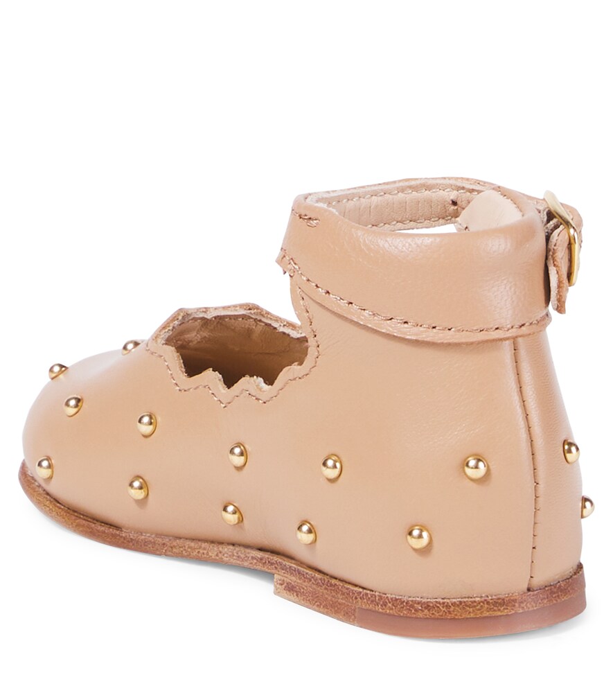  Chloe Kids Chloã© Kids Baby Studded Leather Ballet Flats 