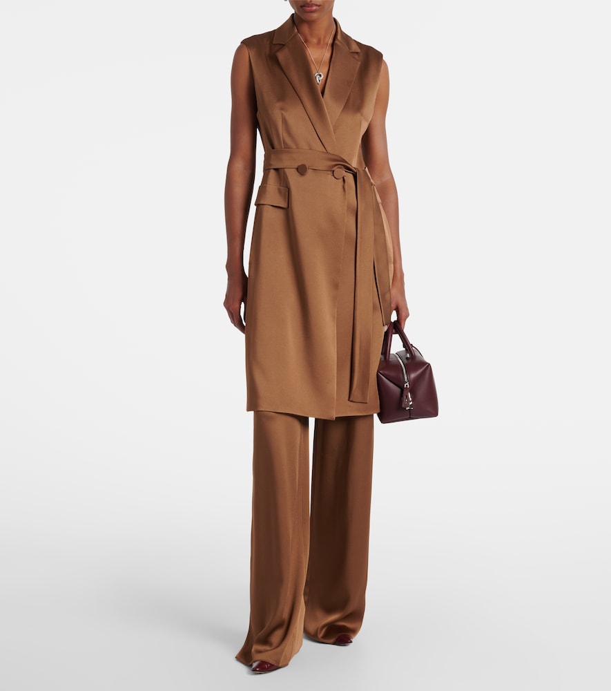 Max Mara Afgano belted satin jacket