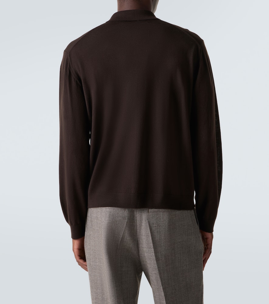 Our Legacy Mens Pub Argyle Evening Diamond-stitch Wool Polo Shirt In Brown